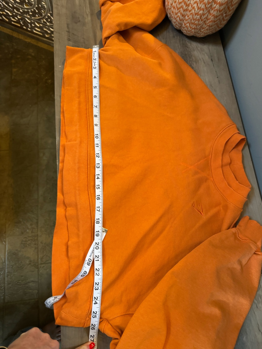 Gymshark Orange Ribbed Cropped Sweatshirt - Picture 5 of 6